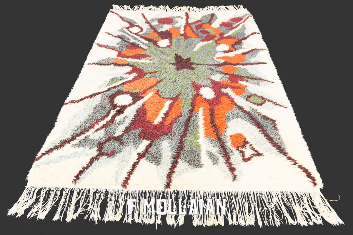 Rya Rug Abstract Design n°:544939